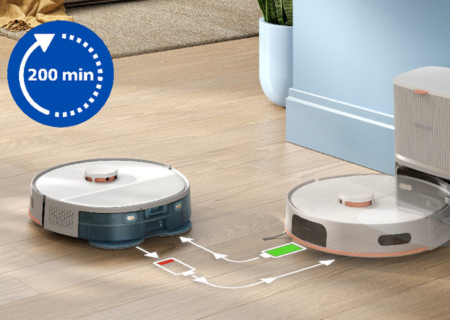 Čisti do 180 minuta s jednim punjenjem baterije