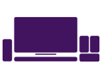 Tv&nbsp;+ bijpassende soundbar + wifi-speakers