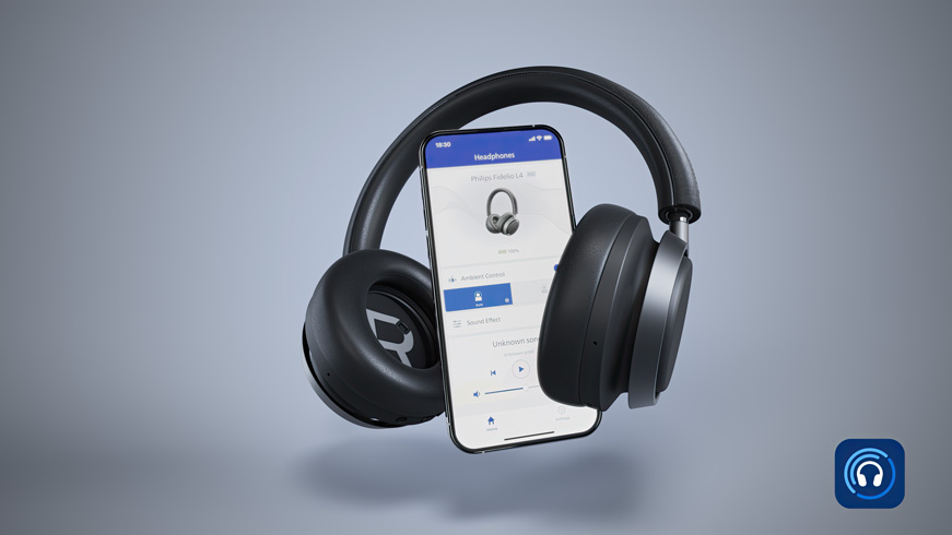 Slu&scaron;alice L4 fidelio povezane s aplikacijom Philips Headphones